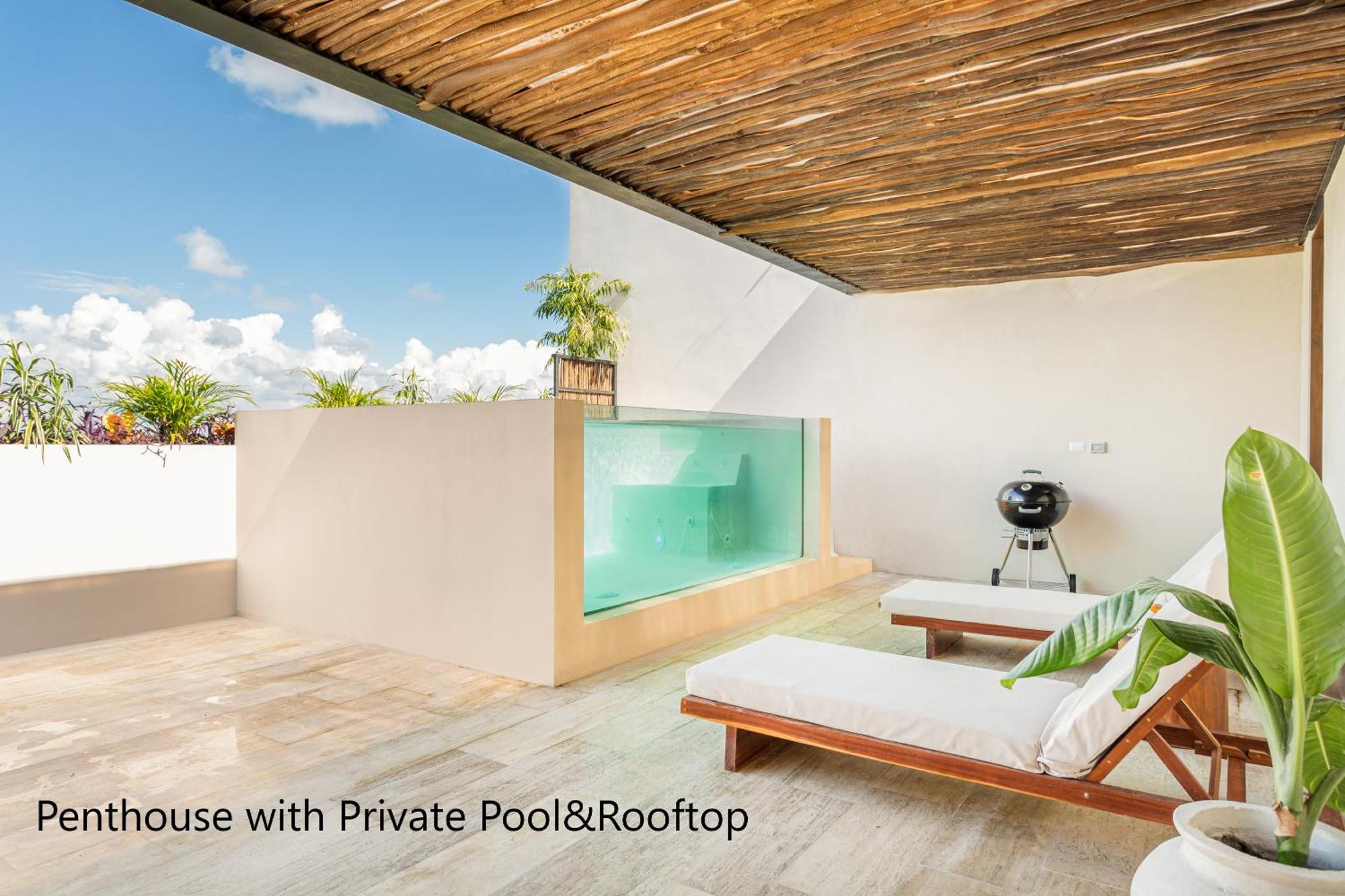 Tulum Penthouse Oasis: Rooftop Pool & Luxury Stay Exterior photo